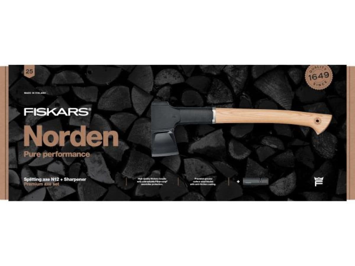 Топор-колун Norden N12 FISKARS+точилка (комплект) - изображение 1
