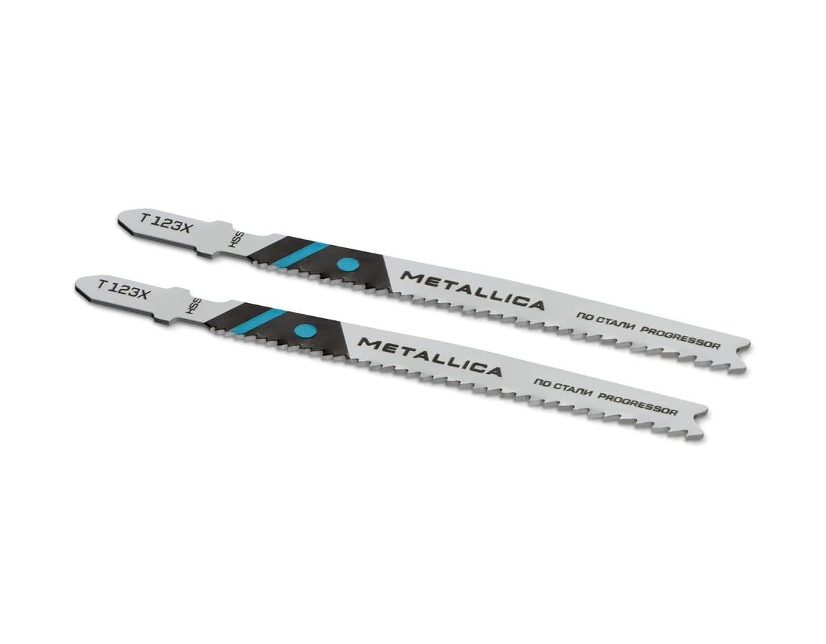 Пилки д/лобзика METALLICA Optima T123X, 100/75мм шаг 1,2-2,6мм, HSS Progressor, по стали 2-7мм 2шт - изображение 2