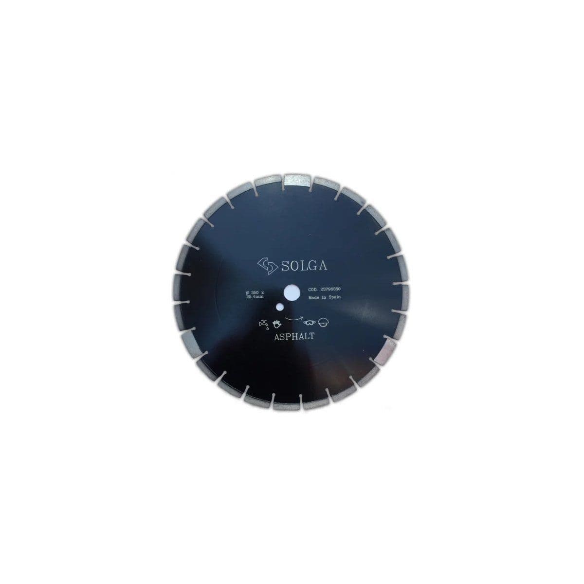 Диск алмазный СОЛГА ДИАМАНТ (Solga Diamant) АСФАЛЬТ 10 (ASPHALT 10) сегментный по асфальту 350х25,4 мм (23796350) - изображение 1
