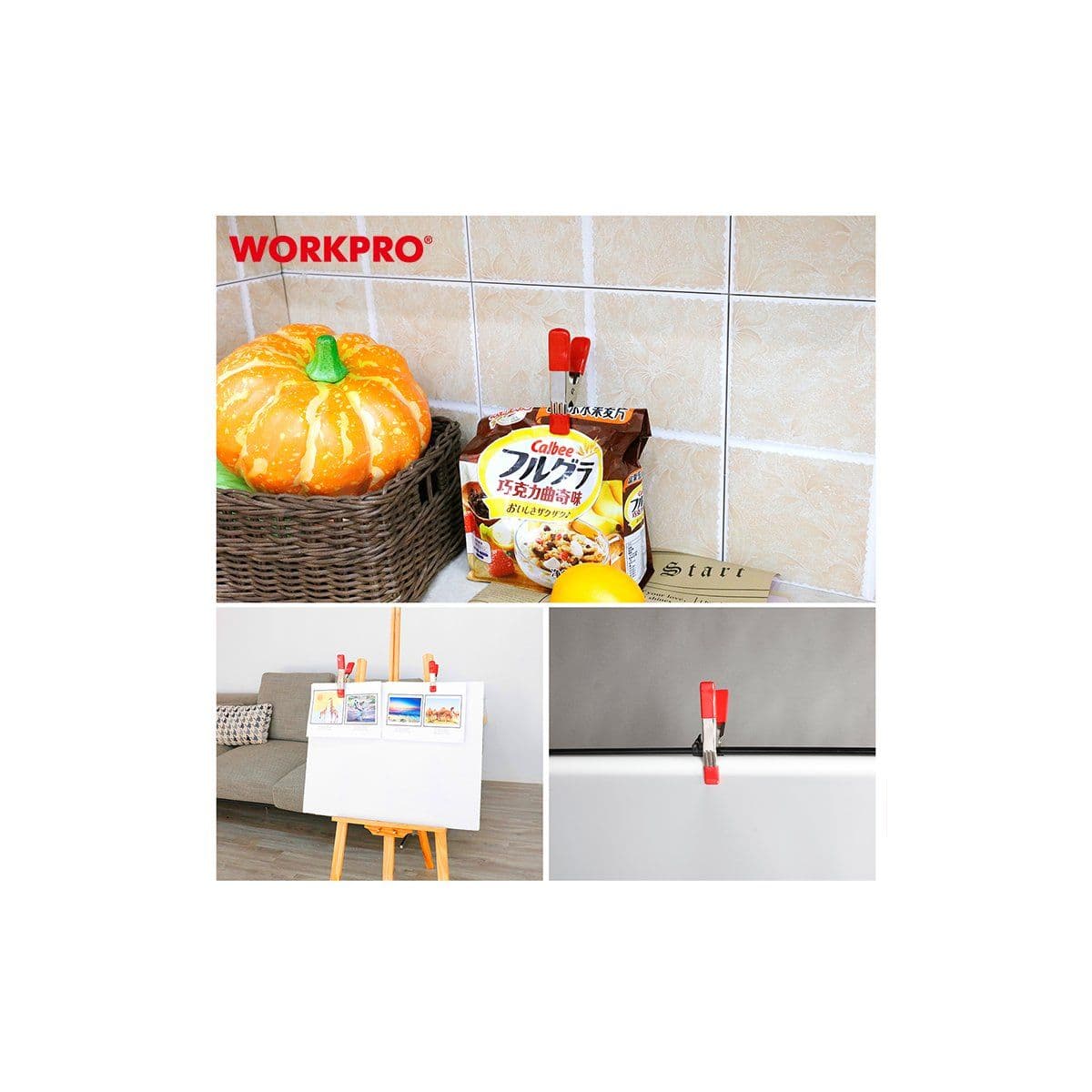СТАЛЬНОЙ ПРУЖИННЫЙ ЗАЖИМ WORKPRO 25MM - изображение 6