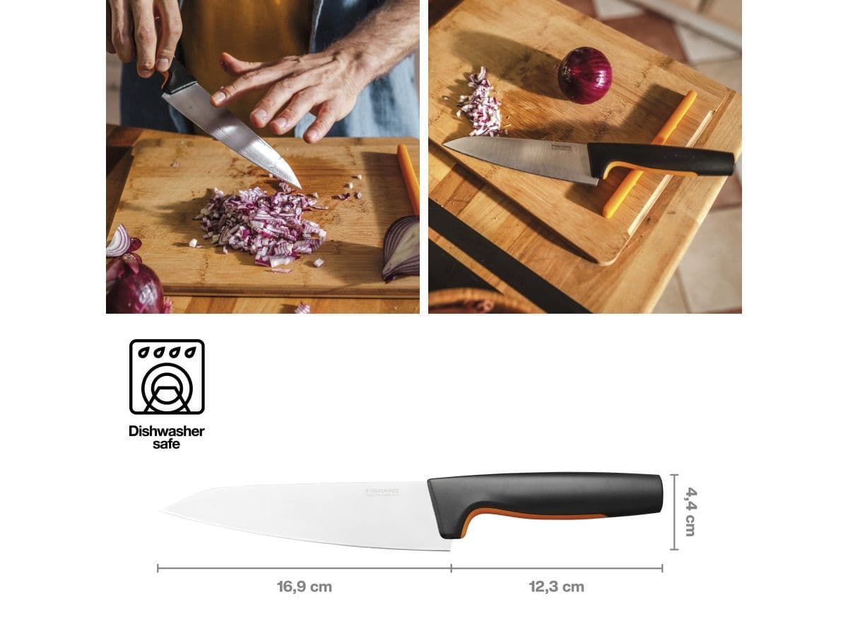 Нож поварской средний 17 см Functional Form Fiskars - изображение 5