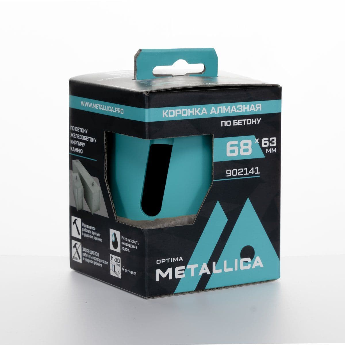 Коронка алмазная сегментная METALLICA Optima 68x63 мм, М16, без хвостовика, по бетону - изображение 1