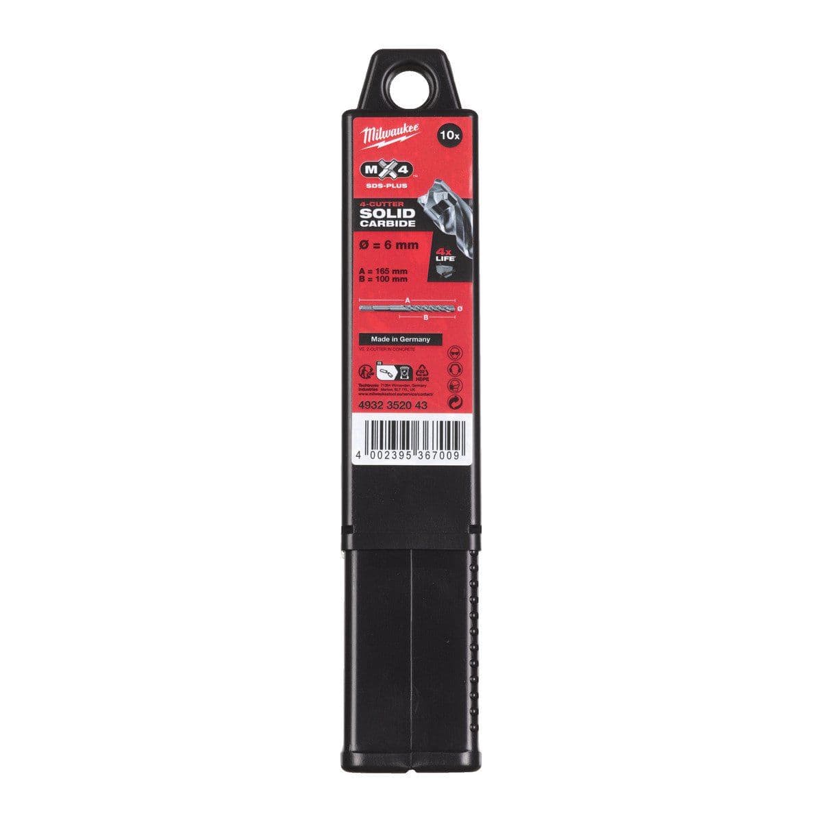 Бур SDS-Plus MX4 6 x 165 - 10 шт - изображение 1