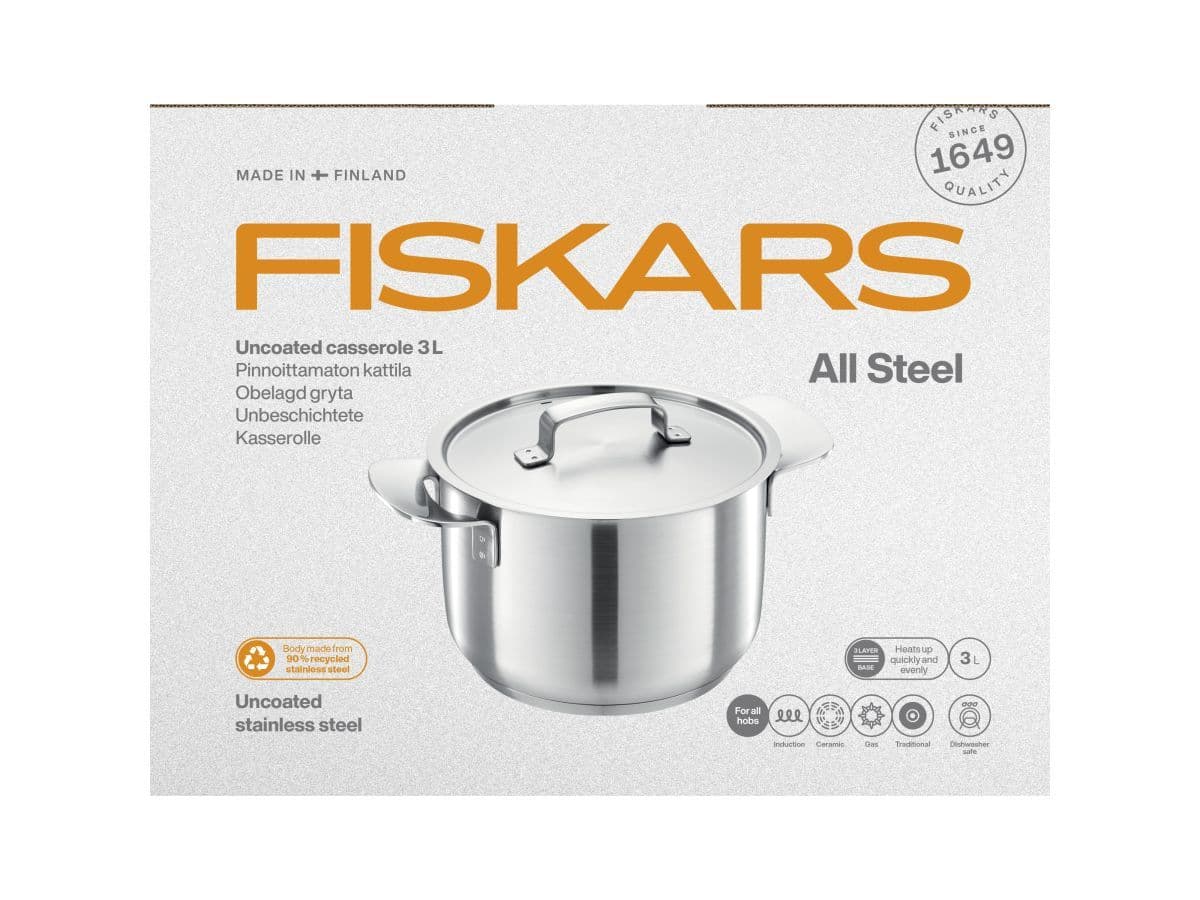 Кастрюля 3л All Steel Fiskars - изображение 8