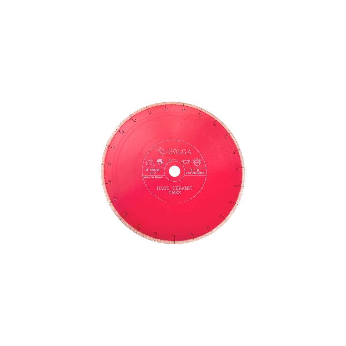 Диск алмазный СОЛГА ДИАМАНТ (Solga Diamant) ТВЕРДАЯ КЕРАМИКА (HARD CERAMICS) сплошной по керамограниту 350х25,4 мм (20010350) - изображение 1