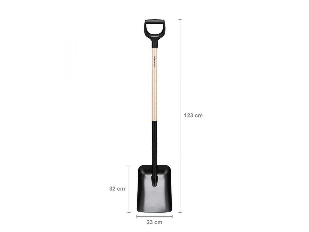 Лопата совковая с дер. черенком и ручкой FISKARS - изображение 3