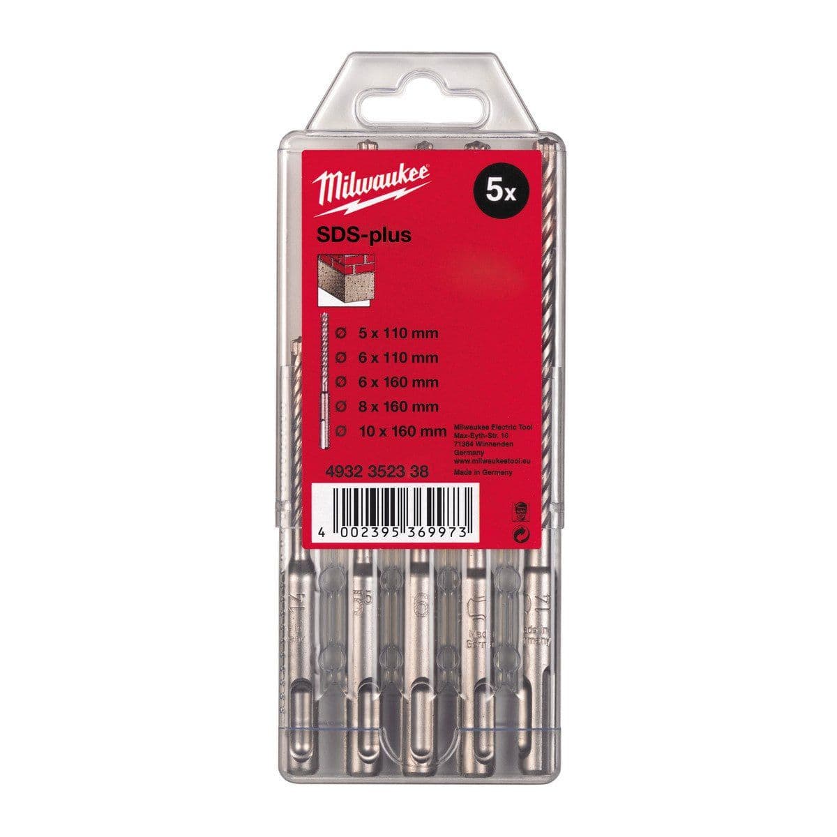 Набор буров SDS-Plus M2 Set - 5 шт - изображение 1