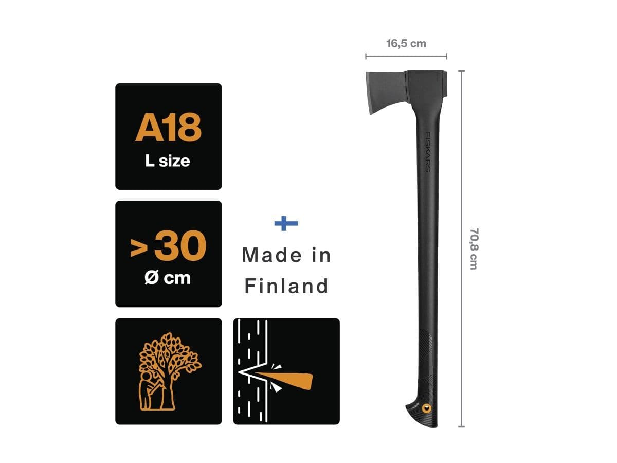 Топор универсальный Solid A18 Fiskars - изображение 3