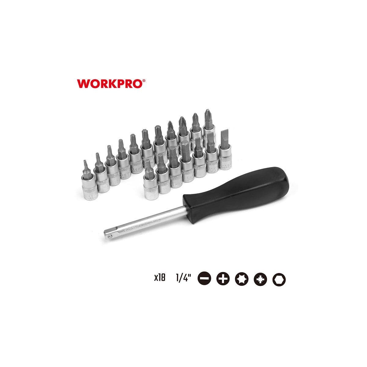 Набор головок 1/4", 1/2" и инструмента 108пр в кейсе - изображение 4