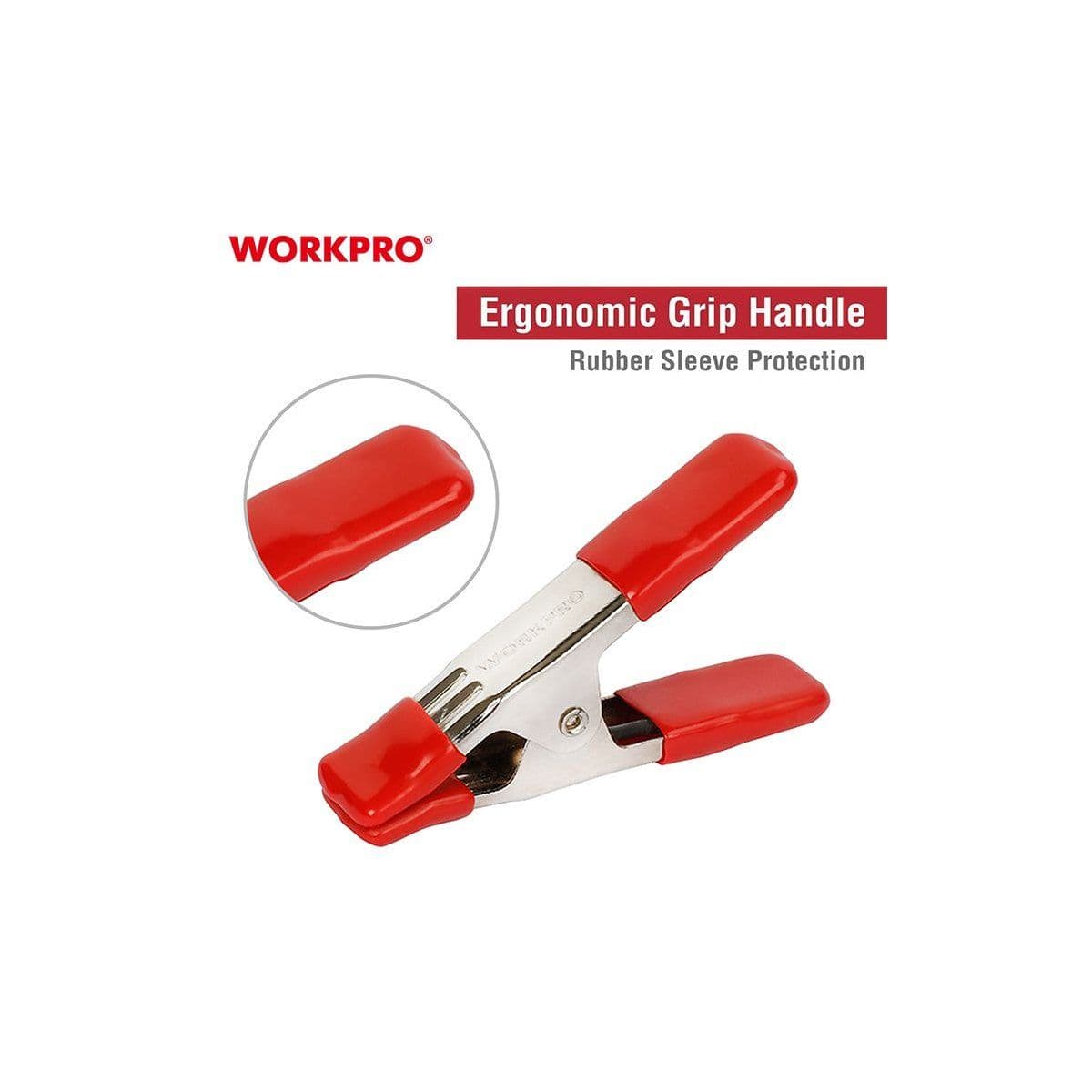 СТАЛЬНОЙ ПРУЖИННЫЙ ЗАЖИМ WORKPRO 19MM - изображение 1