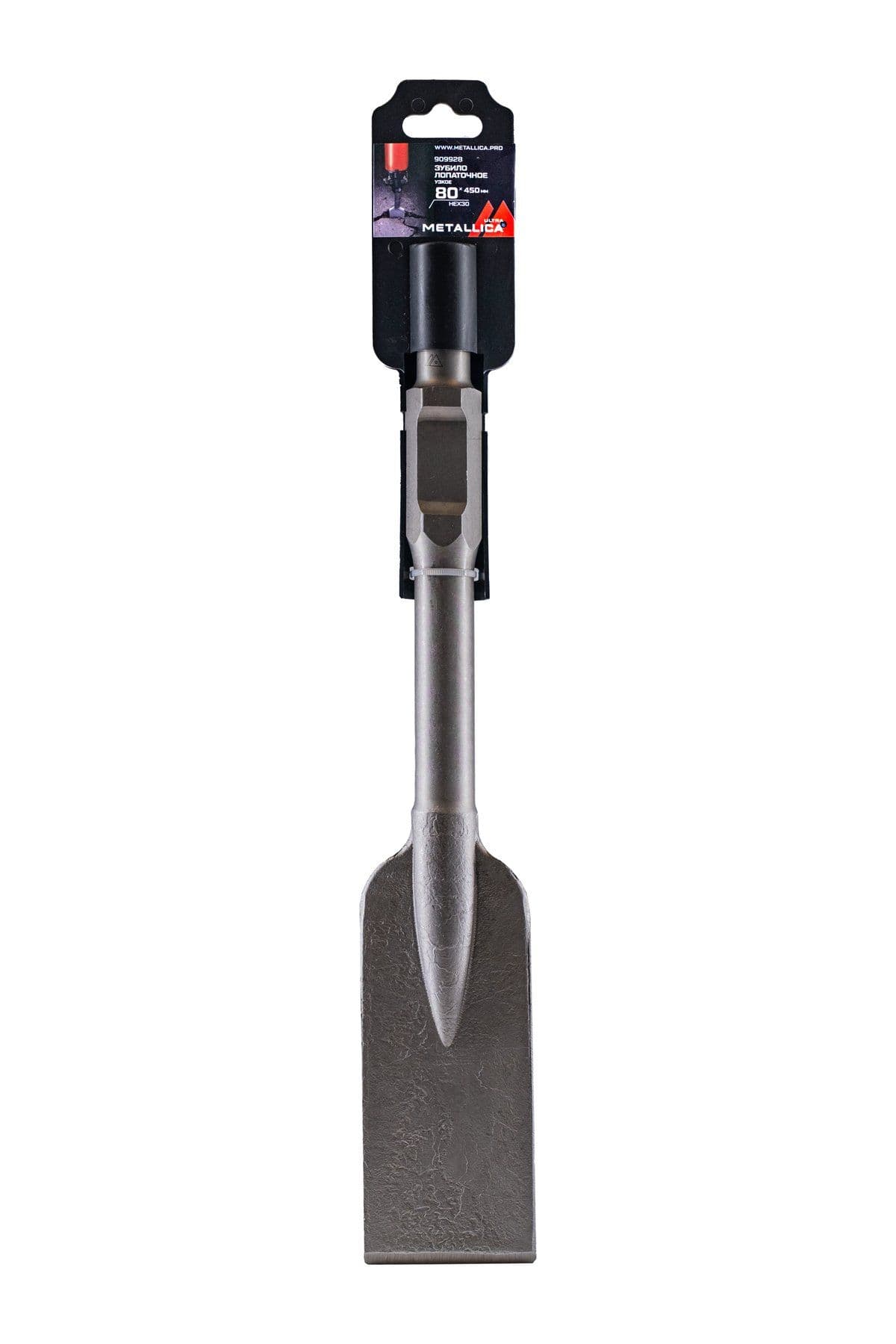 Зубило лопаточное узкое HEX-30 METALLICA Ultra 80x450/300 мм, по асфальту, мерзлому грунту - изображение 1